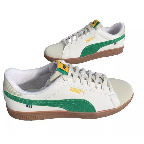 Puma Other - NWOB Puma Smash 3.0 Football24 Mens Trainers Alpine White Green Shoes 39614701